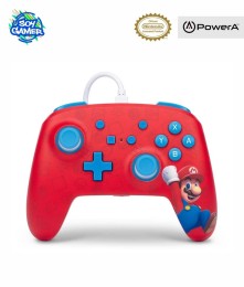 Joystick Super Mario Woo-Hoo! Rojo Y Celeste PowerA Switch