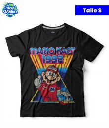 Remera RU211 Mario Kart 1992 Negra S