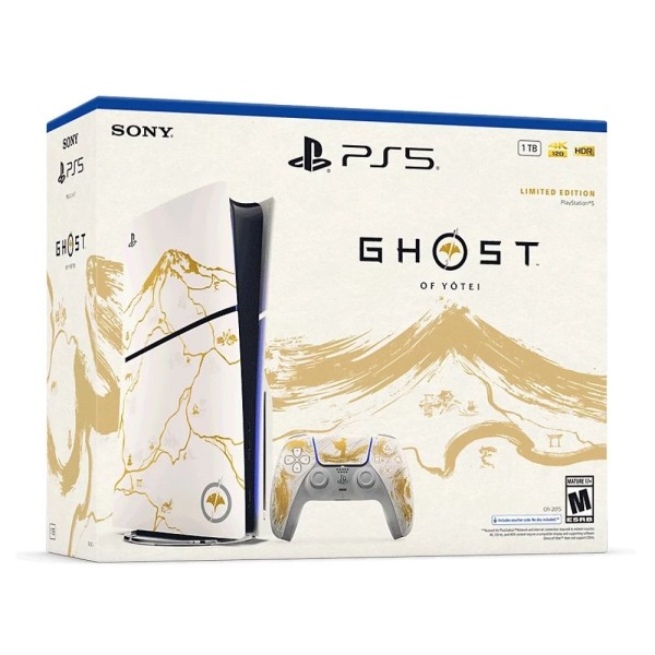 Consola PS5 slim con lectora Edicion Ghost of Yotei + VOUCHER Ghost of Yotei
