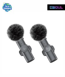 Microfono Soul Corbatero Inalambrico Furry x2 Tipo C + Lighting