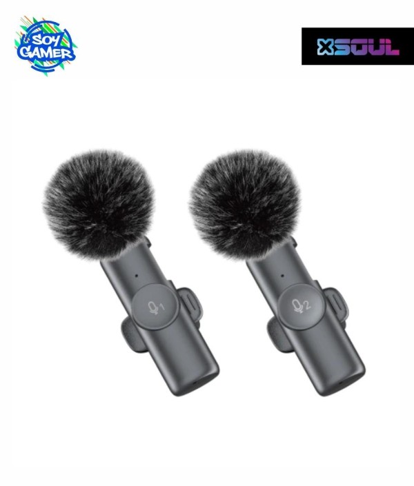 Microfono Soul Corbatero Inalambrico Furry x2 Tipo C + Lighting
