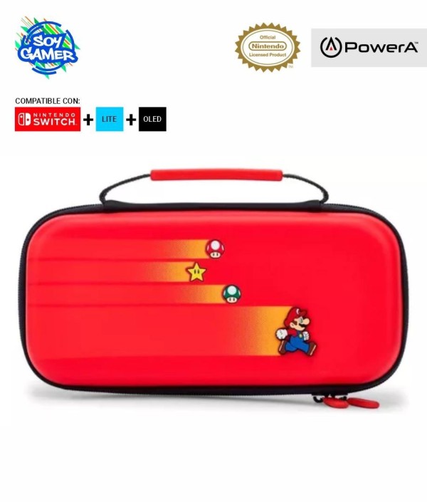 Funda Rigida PowerA 8632 Super Mario Roja