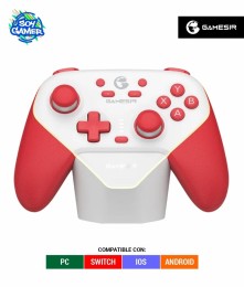 Joystick Gamesir Super Nova Multiplataforma Inalambrico c/base carga Rojo/Blanco