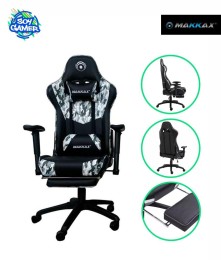 Silla Gamer Makkax Lite gris camuflada