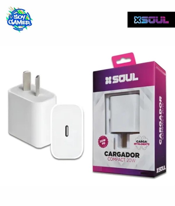 Cargador Viajero Soul Tipo C 20W