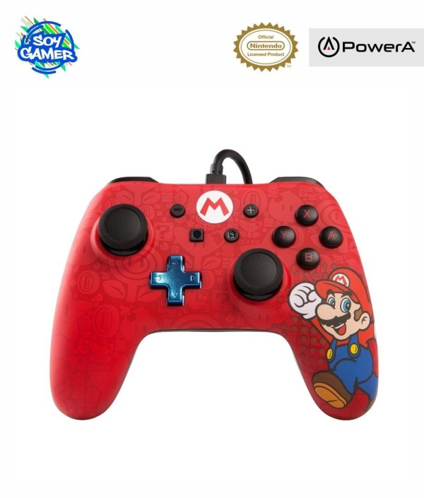 Joystick Super Mario Rojo Y Negro PowerA Switch
