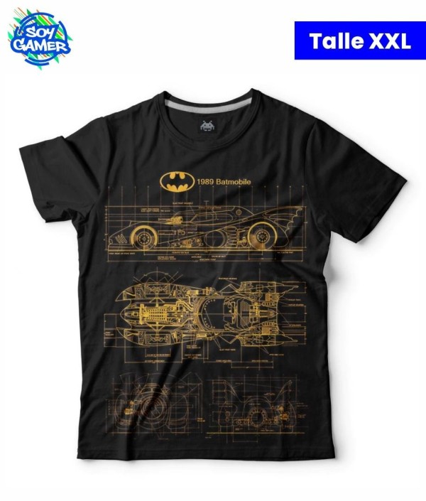Remera RU306 Batimovil 1989 Negra XXL