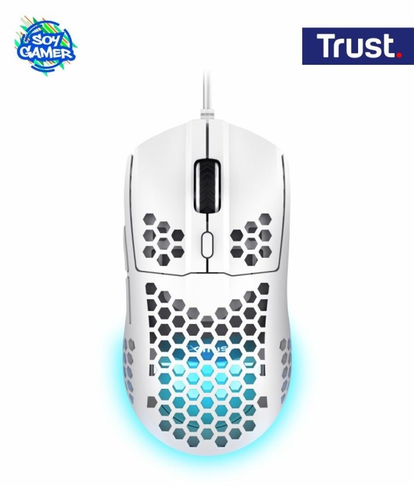 Mouse Trust Helox GXT RGB Blanco