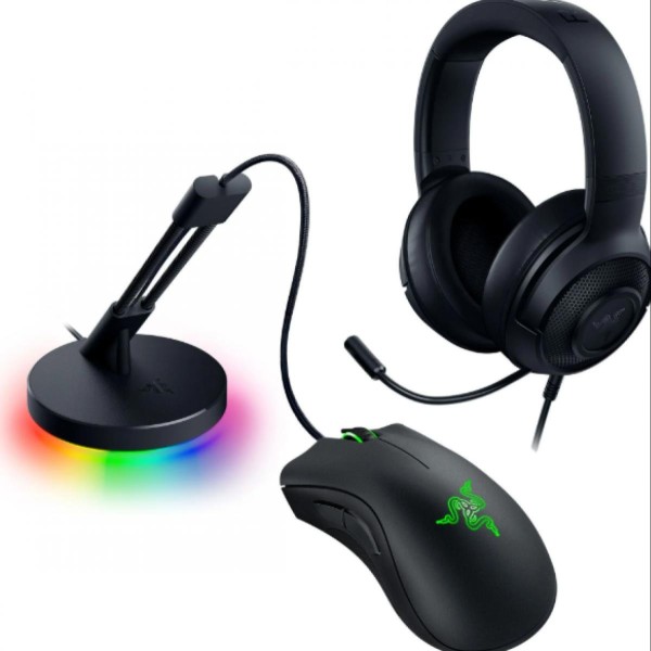Combo Razer Game On Bundle Headset + Mouse + Bungee