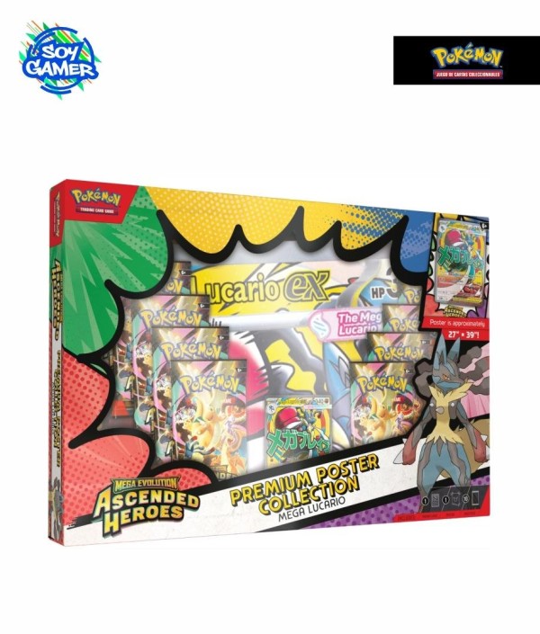 TCG Mega Evo Asended Heroes Premium Poster ENG Mega Lucario
