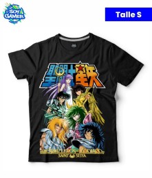 Remera RU299 Caballeros del Zodiaco Negra S