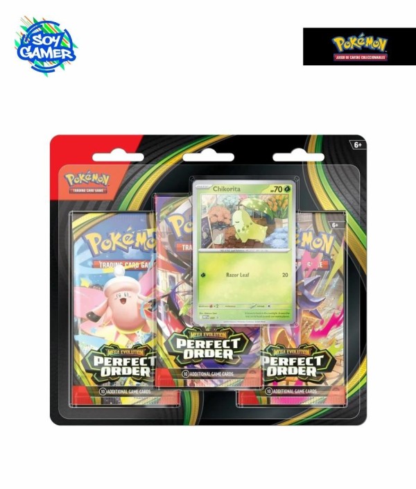 TCG Mega Evo Perfect Order 3 Pack Blister ENG