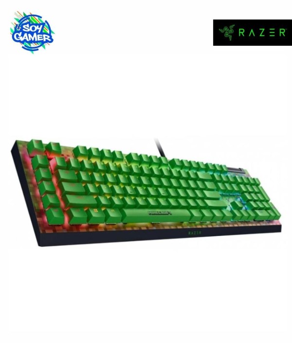 Teclado Razer Blackwidow V4 Minecraft Green