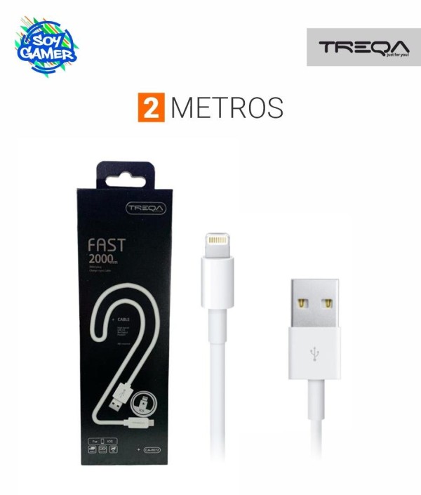 Cable Treqa USB Lightning 2mts