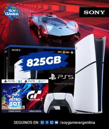 Consola Playstation 5 SLIM DIGITAL 825GB + Gran Turismo 7 + Astro Bot (Voucher]