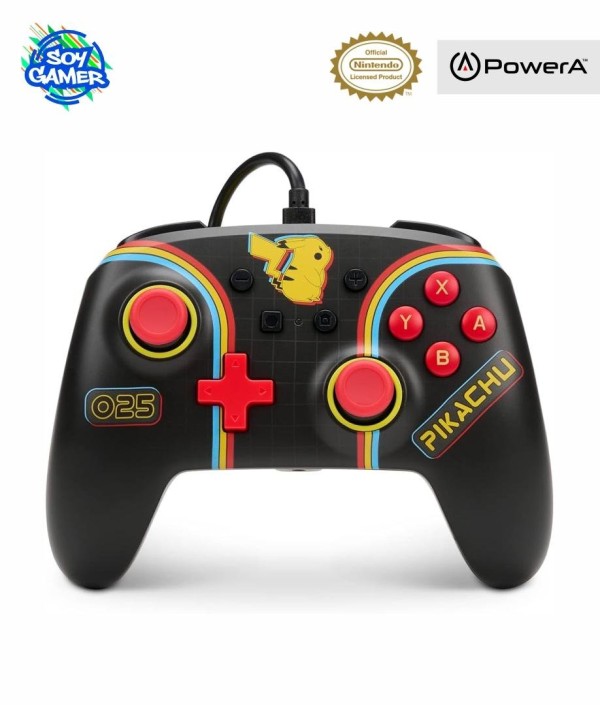 Joystick Pikachu Arcade Negro PowerA Switch