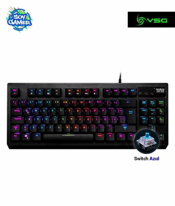 Teclado VSG Quasar Switch Azul 80% Negro