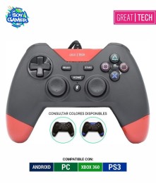 Joystick Pc Great Tech Gamepad con cable 
