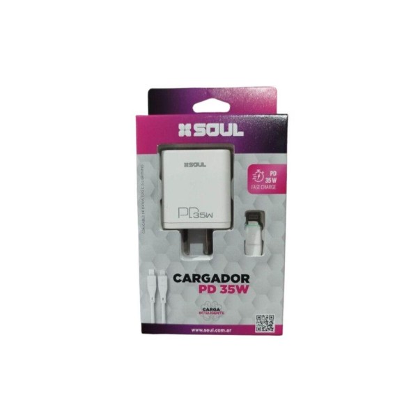 Cargador Viajero Soul Tipo C PD 35W