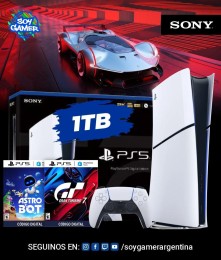 Consola Playstation 5 SLIM DIGITAL 1TB + Gran Turismo 7 + Astro Bot (Voucher]