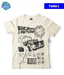 Remera RU189 Volver al futuro Beige L