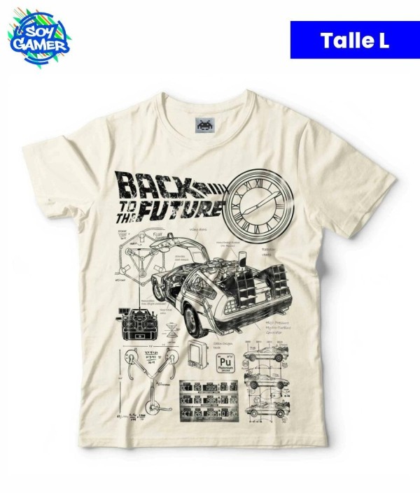Remera RU189 Volver al futuro Beige L