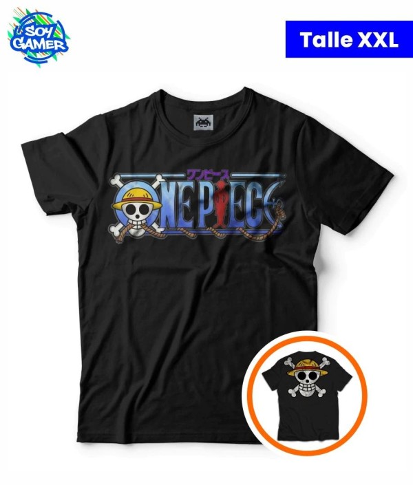 Remera RU332 One Piece Negro XXL