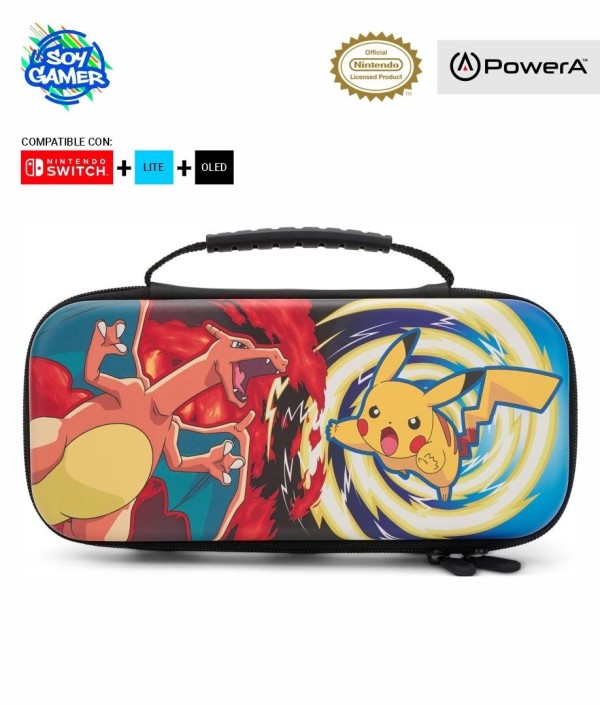 Funda rigida PowerA 7192 Pikachu vs Charizard