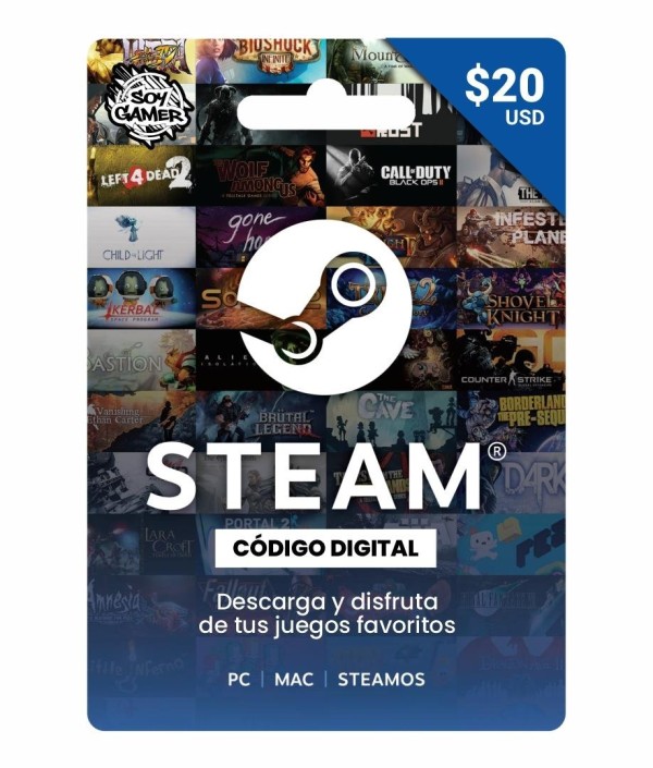 Codigo Steam 20 USD