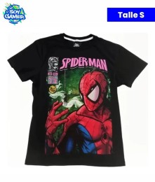 Remera RU320 Spiderman Araña Negra S