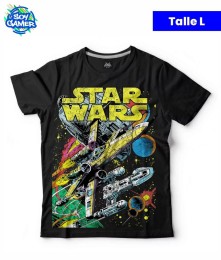Remera RU286 Star Wars Naves Negra L