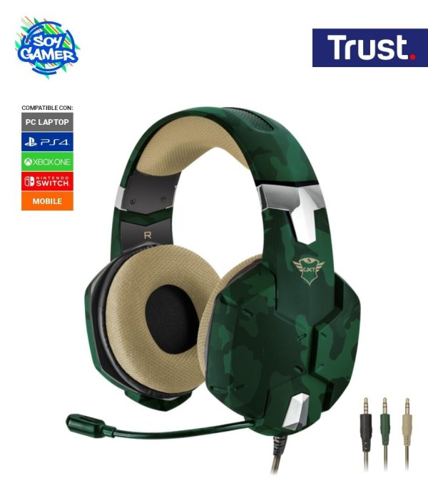 Headset Trust Carus Camuflado Verde