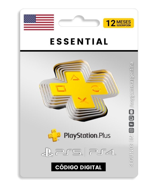 PSN PLUS Essential 12 MESES USA