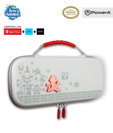 Funda Rigida PowerA 4085 Mario Run Blanco y Rojo 