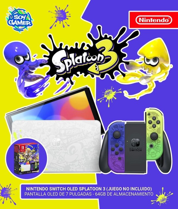 Consola Nintendo Switch Oled Edicion Splatoon 64GB