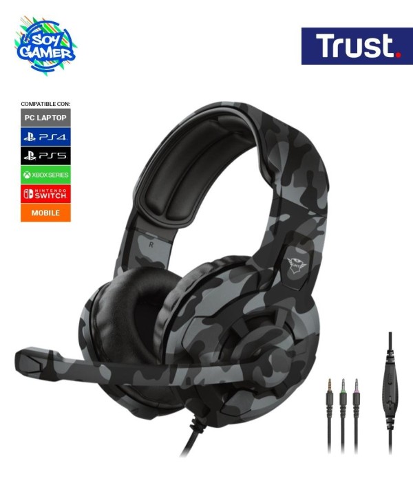 Headset Trust Radius Camuflado Negro