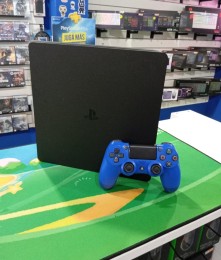 USEDA Consola PS4 SLIM 1tb + Joystick azul 