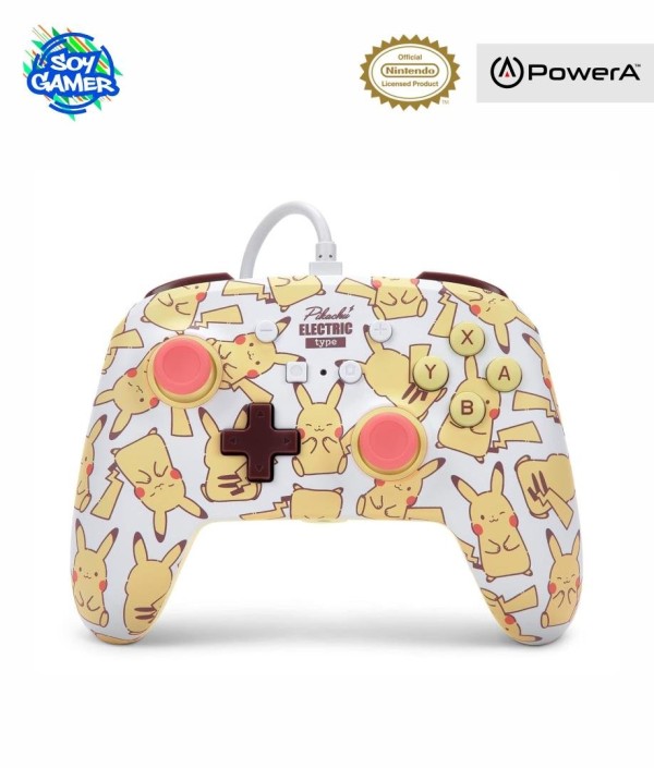 Joystick Varios Pikachu Blanco PowerA Switch